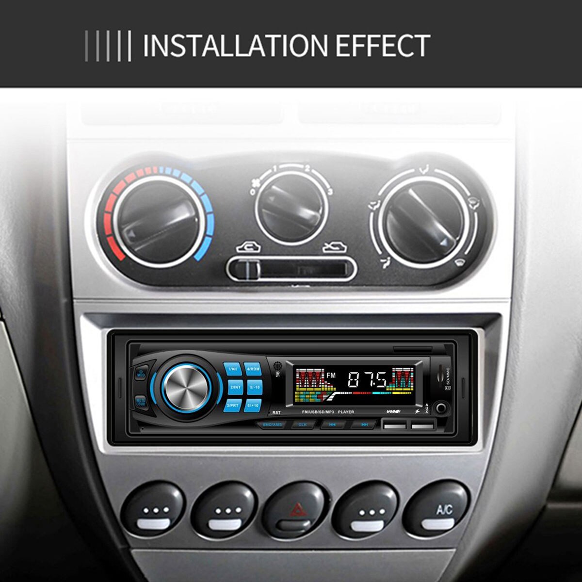 bluetooth Autoradio Car Stereo Radio FM Aux Input Receiver SD USB 12V In-dash Car MP3 Multimedia Player