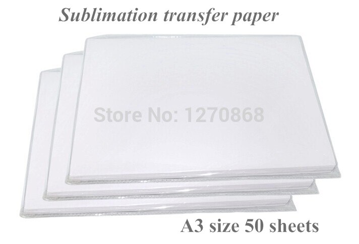 Beste qualtiy A3 Sublimatie transfer papier voor polyester stof 50 vellen een zak