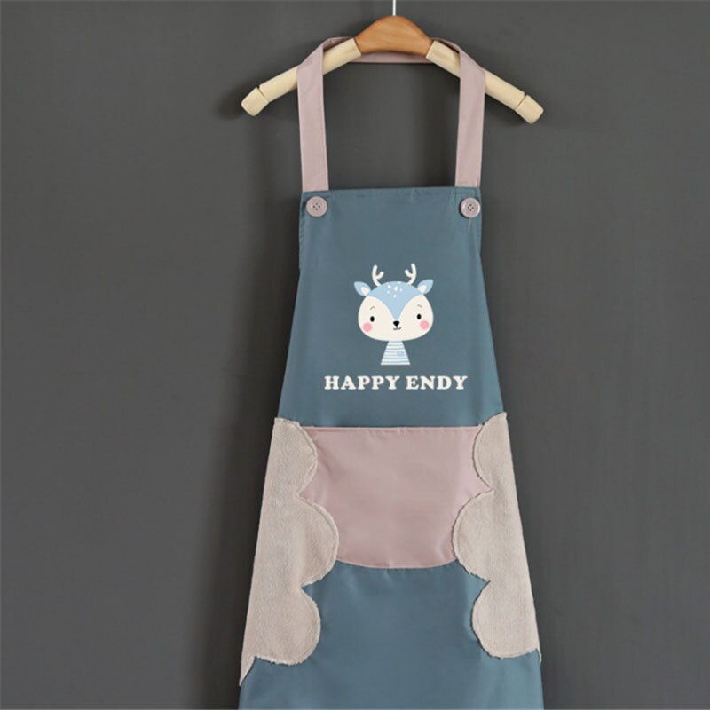 Kampaamo työassistentti työvaatteet parturi kampaaja värjäys vain vedenpitävä naisten vaatteet hiukset esiliina keittiö ravintola: Hirven sininen