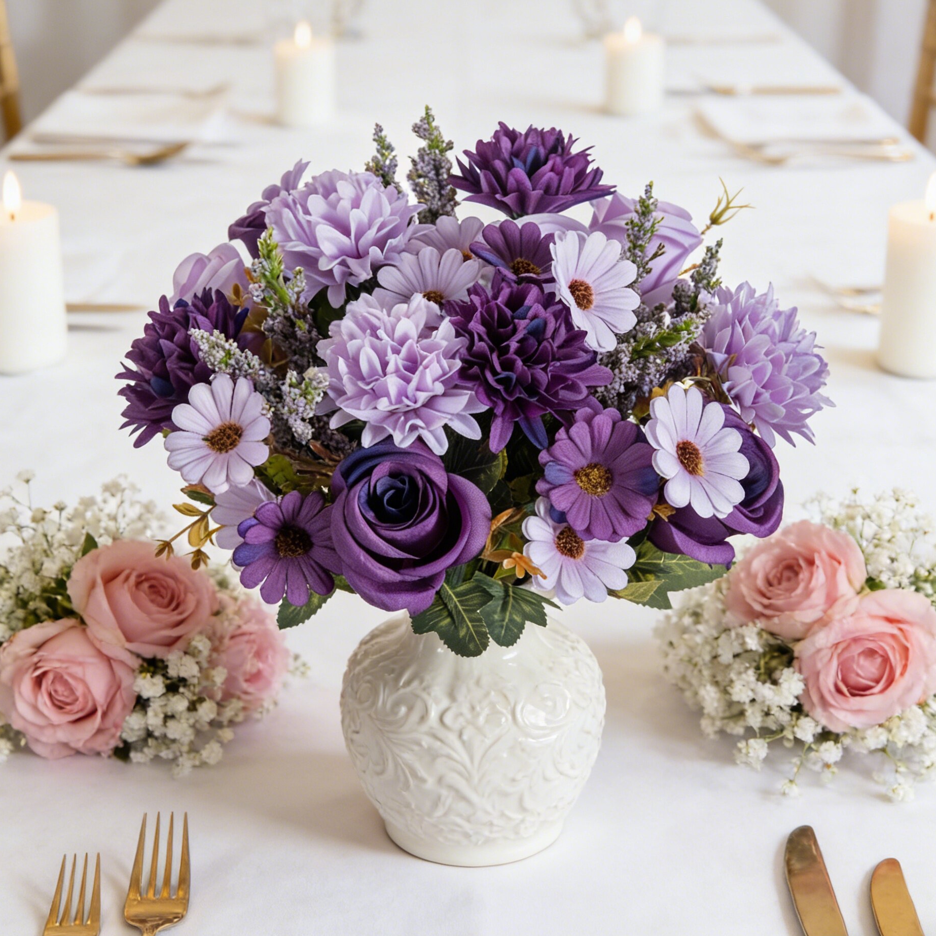 Kunstbloemen Bruidsboeket met rozenkrans Bruiloft Buiten Tuin Huisdecoratie DIY Cadeaus Accessoire
