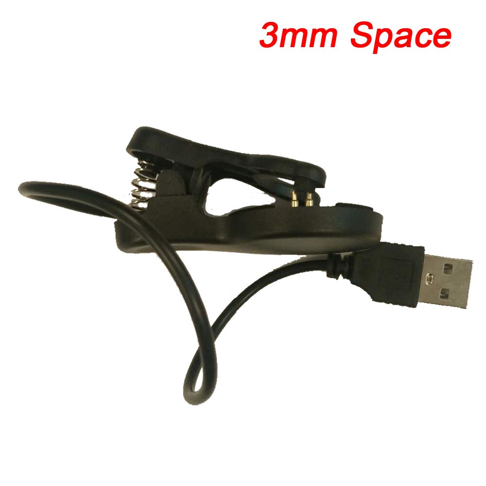 Smart Watch 2Pin Charger Clip 4mm 3mm Universal Charging Dock Cable For Smart Bracelet Wristband USB Original Charging Cable