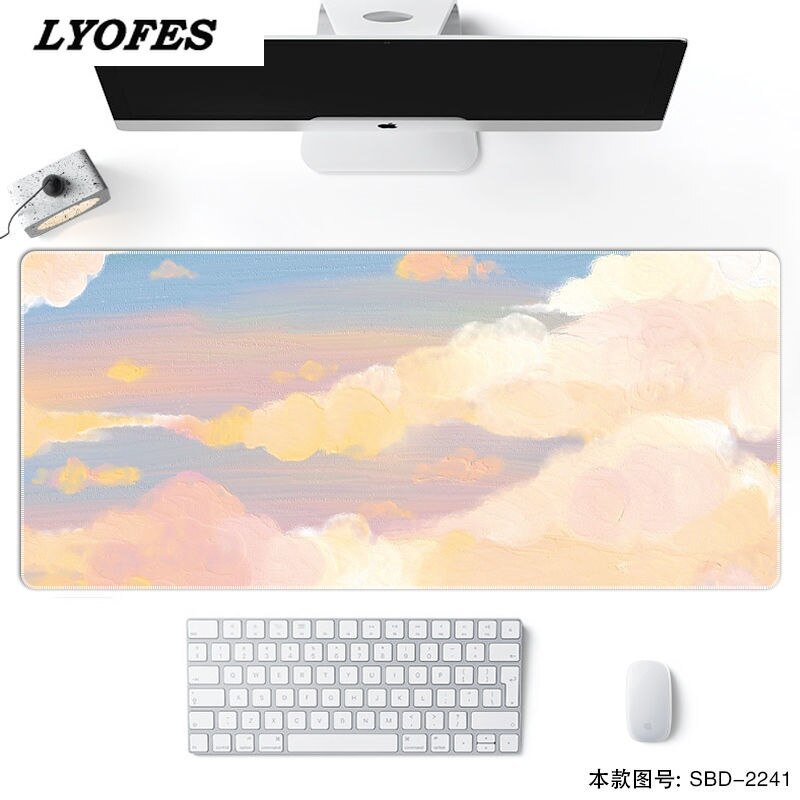 Kawaii Desk Pad Writing Desk Mats Gaming Mouse Pad Large XL 80*30cm Laptop Mouse Mat for Office Home Computer Keyboard: 800x300x3mm 10