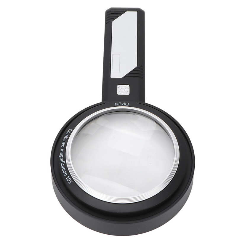 LED Lighted Magnifier 6 LED Handheld Magnifying Glass 250mAh Battery Charging for Read Books