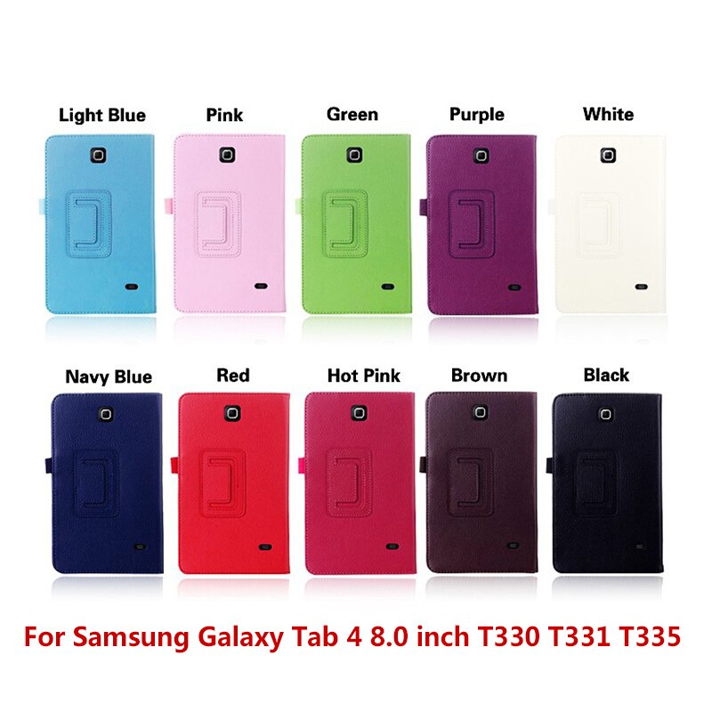 Funda de piel sintética para tableta samsung galaxy tab 4 8,0 SM-t331, accesorios para tablet, 8,0 pulgadas, T330, T331, T335