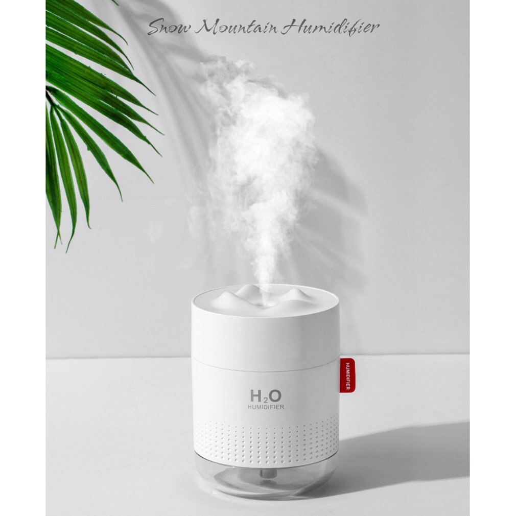 Ultrasonic Mini Air Humidifier 500ML USB Aroma Air Diffuser With Romantic Night Lamp Humidifier For Home Car: white