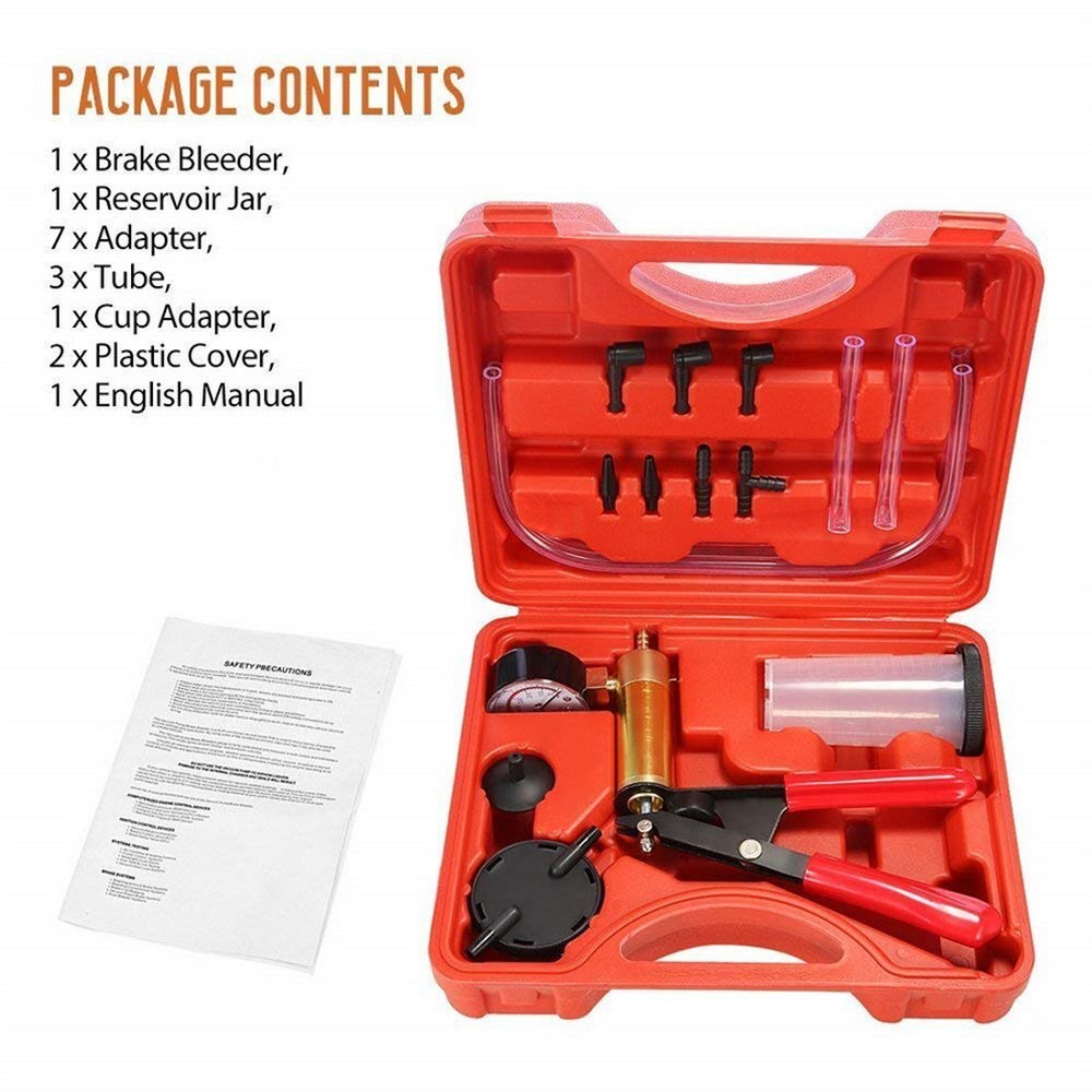 Manual Brake Clutch Bleeder Tester Kit Vacuum Pump For Car Motorcycle