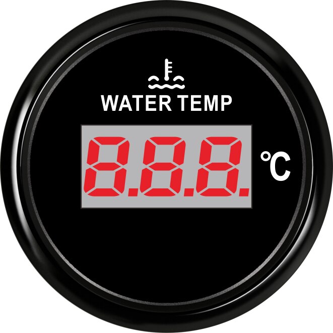 Auto Digital Water Temp Gauge Meter Indicator Meter 40-120 Celsius Water Temperature Gauge 52MM Car Digital Interior Racing: Black Black
