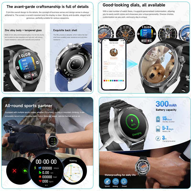 2025 New For Original OPPO Watch X2 Men GPS Smart Watch 1.53inch AMOLED IP68 Waterproof Bluetooth Call 100+ Sports Modes Watch