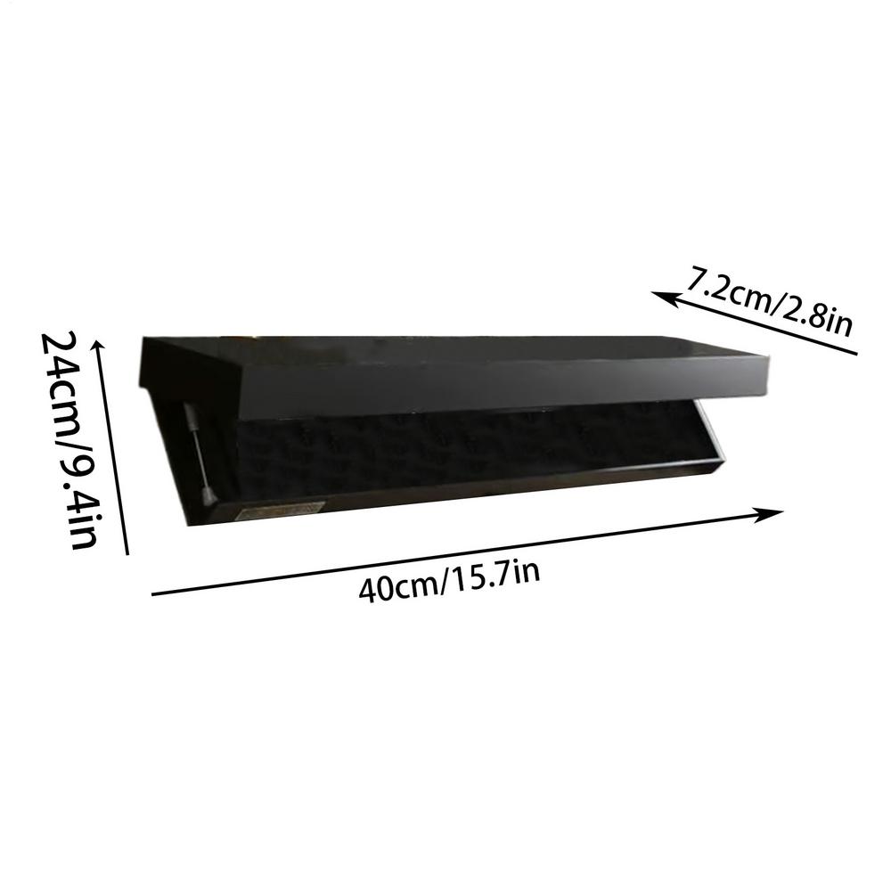 Verdecktes -Aufbewahrungsregal mit geheimem Fach, Klappen-Regal, verstecktes schwebendes Regal aus Holz, Möbeldekoration: Schwarz