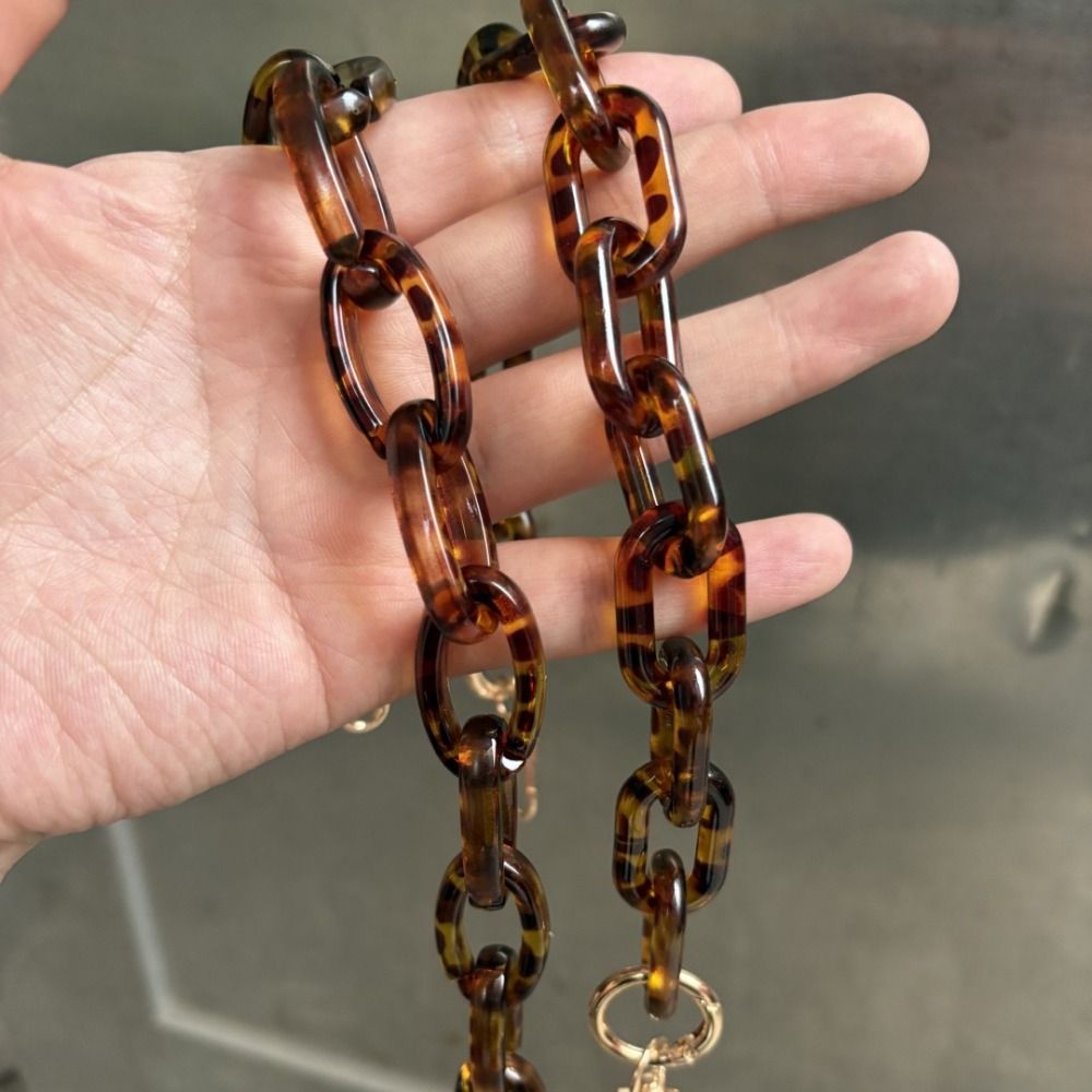 Boêmio leopardo mensageiro saco corrente 37/60/120cm diy charme saco acessórios artesanal alça de ombro saco pingente corrente chaveiro