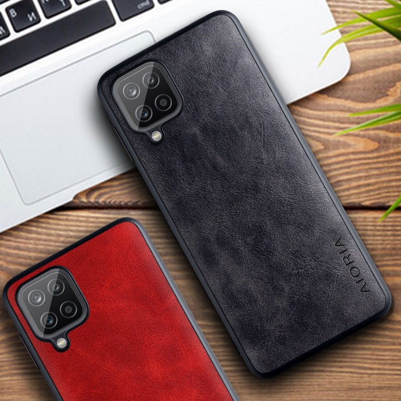 Coque de téléphone en cuir Vintage, étui de luxe pour Samsung Galaxy A12