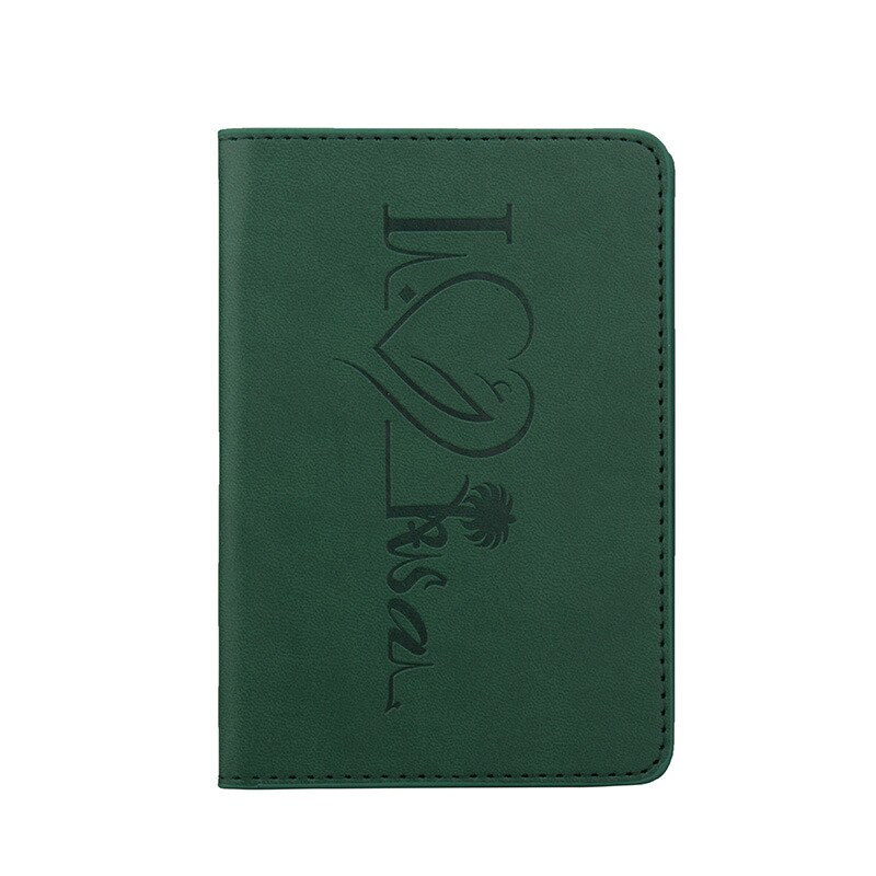 Zoukane Embossing Arabische-Israëlische Stad Shate Passport Cover Case Id Houder Traverl Accessoires Paspoort Portemonnee Clip ZSPC38: green