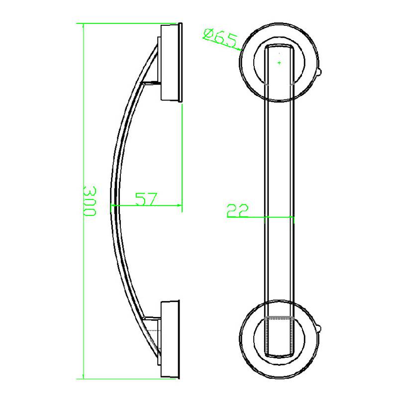 Bmby-Zuignap Stijl Leuning Handvat Sterke Sucker Installatie Handgreep Leuning Voor Slaapkamer Badkamer Badkamer Accessoires