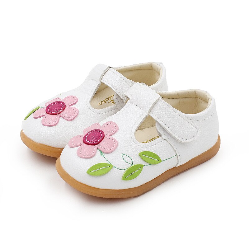 Hvit rosa blomst småbarnssko til baby jenter myk bunn liten jente prinsesse sko barn chaussure fille 1-7 år barn