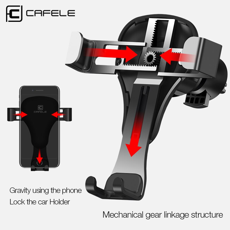 CAFELE Schwerkraft reaktion Auto handy halter Clip typ air vent monut GPS auto telefon halter für iPhone Samsung huawei xiaomi