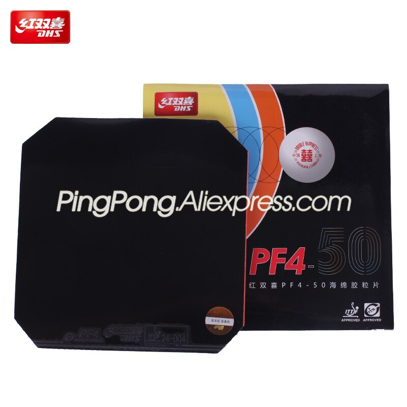 DHS PF4-50 Table Tennis Rubber (Hurricane 3-50 No.50 High Elastic Red Sponge) Original DHS PF4 -50 Ping Pong Sponge
