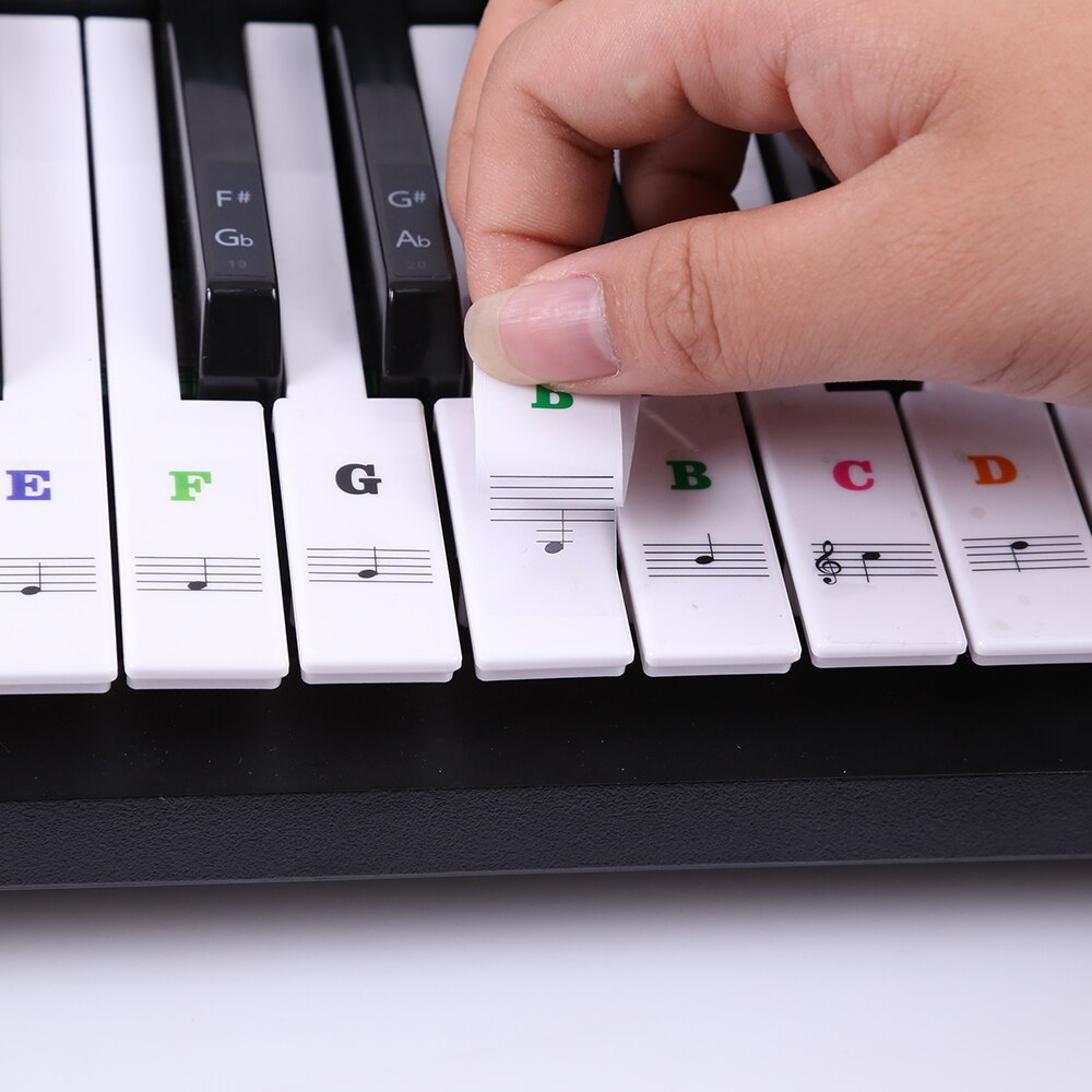 Piano Keyboard Sticker Laminated Sticker Keyboard Set Educational Toys for Keyboard Instruments