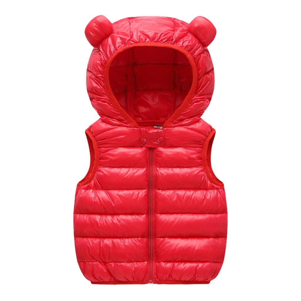 Baby Meisjes vest Winter vest Voor Meisjes vest Kinderen Warm solid Winddicht Jongens Hooded vest Kinderen Kleding L5010914