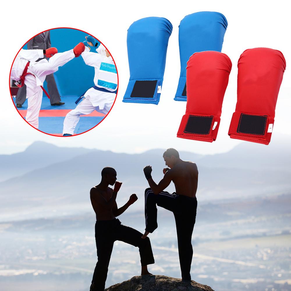 Hög karate handskar boxning handskydd fri kamp sanda träning skyddande för vuxenutrustning
