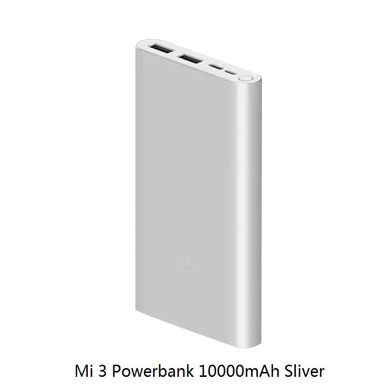 Xiaomi Mi Power Bank 3 10000 mAh External Battery portable charging Quick Charge 10000mAh Powerbank Supports 18W Charging: PB 3 Silver 10000