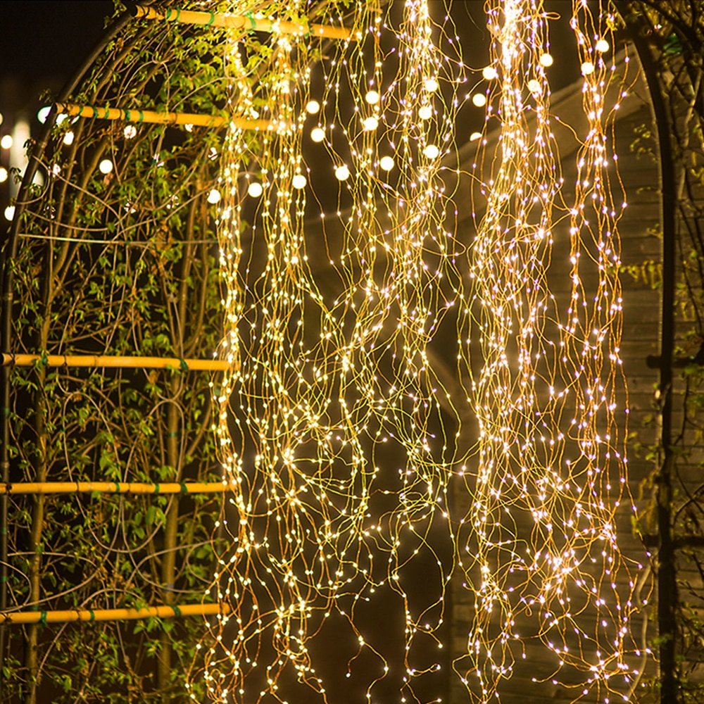 Led Koperdraad Verlichting Wijnstok Snaar Waterval Licht Kerst Tak Licht Voor Tuin Outdoor Party Boom Decoratie