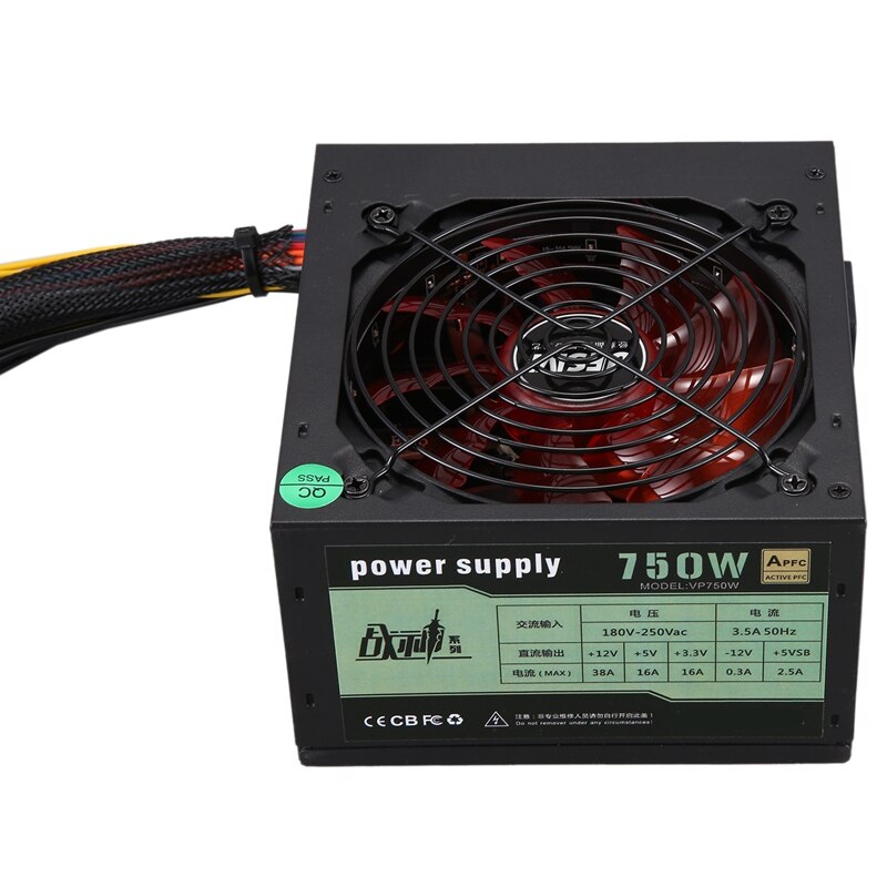 550w stille atx 12v- 4/8- pc-voeding met ventilator, modulaire sli-verlichte ventilator voor high-end computerconfiguratie pc