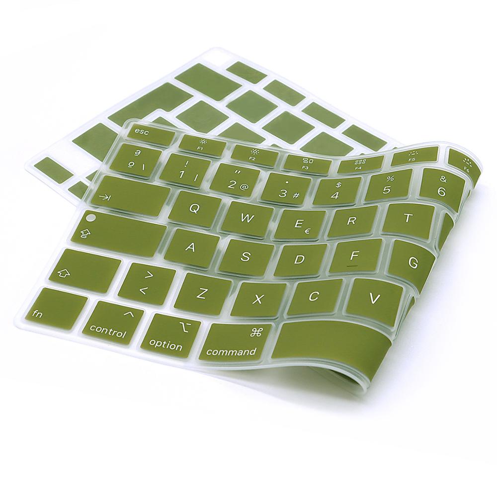 Dla 2020 nowy Macbook Air 13 Cal silikonowa klawiatura laptopa pokrywa z touchbar ue wersja A2179 hiszpania Laptop film ochronny