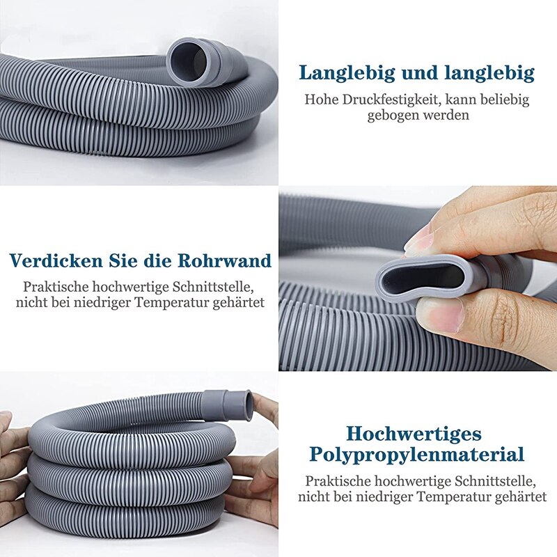 Best Drain Hose Extension For Washing Machines,2M Drain Hose Universal Washing Machine Hose,Drain Hose Dishwasher Extension