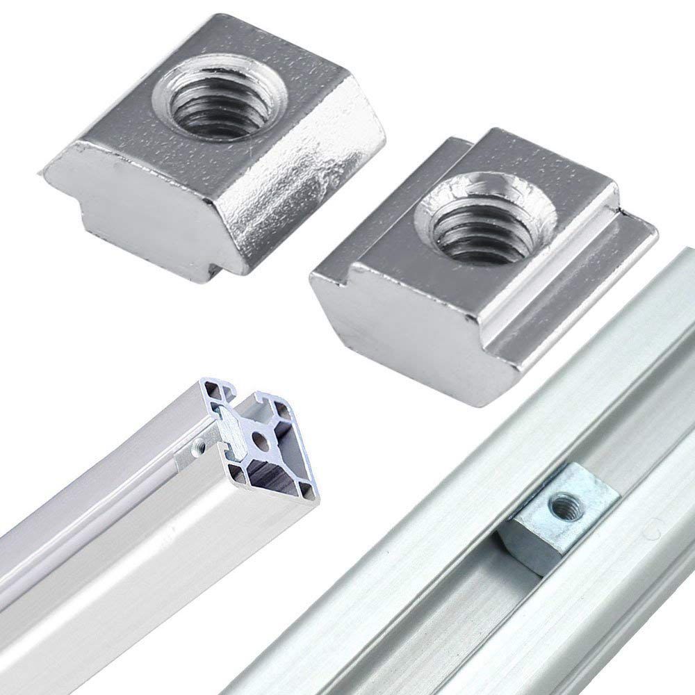 Cnim-sarjan alumiiniprofiililiitinsarja , 20 kpl kulmakiinnike ,40 kpl  m5 x 10mm t-uramutterit , 40 kpl  m5 x 10mm kuusiohylsy