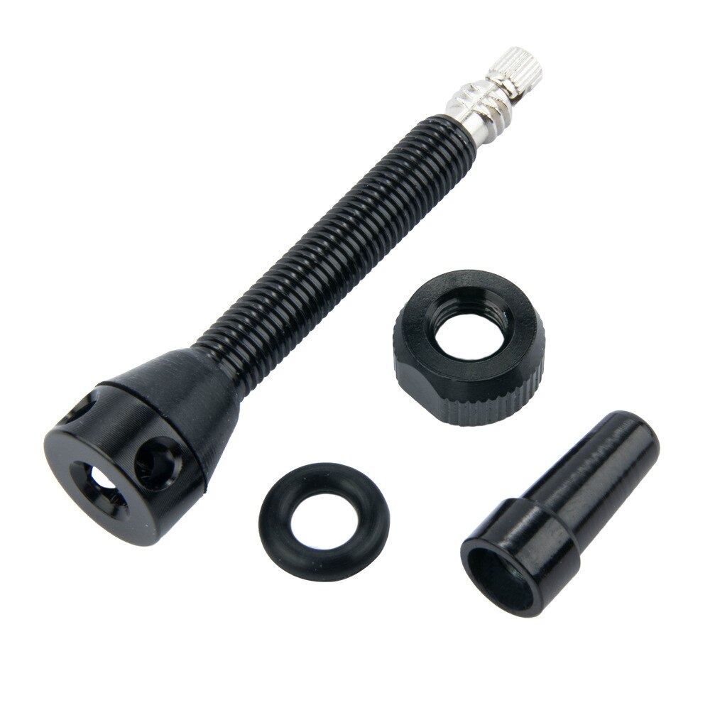 Polkupyörän tubeless venttiili pyörän presta venttiili maantiepyörälle mtb alumiiniseos cnc 44mm: Musta 1 kpl