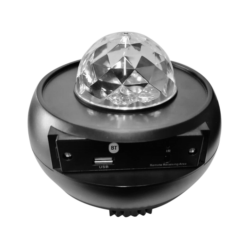 Remote Control Ocean-Wave Projector Light Night Lamp with 9 Modes Supported Card Reader/ USB/ BT Connected Music Speaker Player