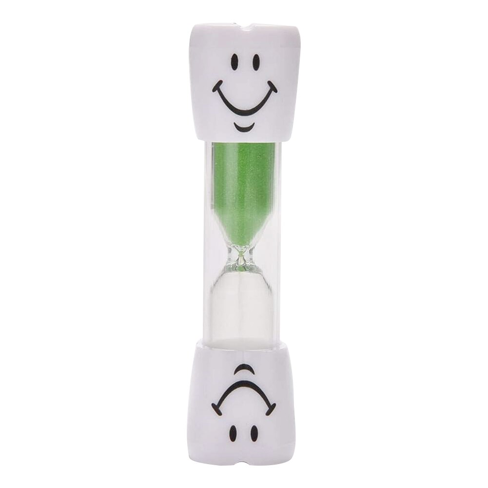 Children Kids Hourglass Toothbrush Timer Smiling Face For Cooking Sandy Clock Brushing-Teeth Sands Timer Sandglass Ornament: Green