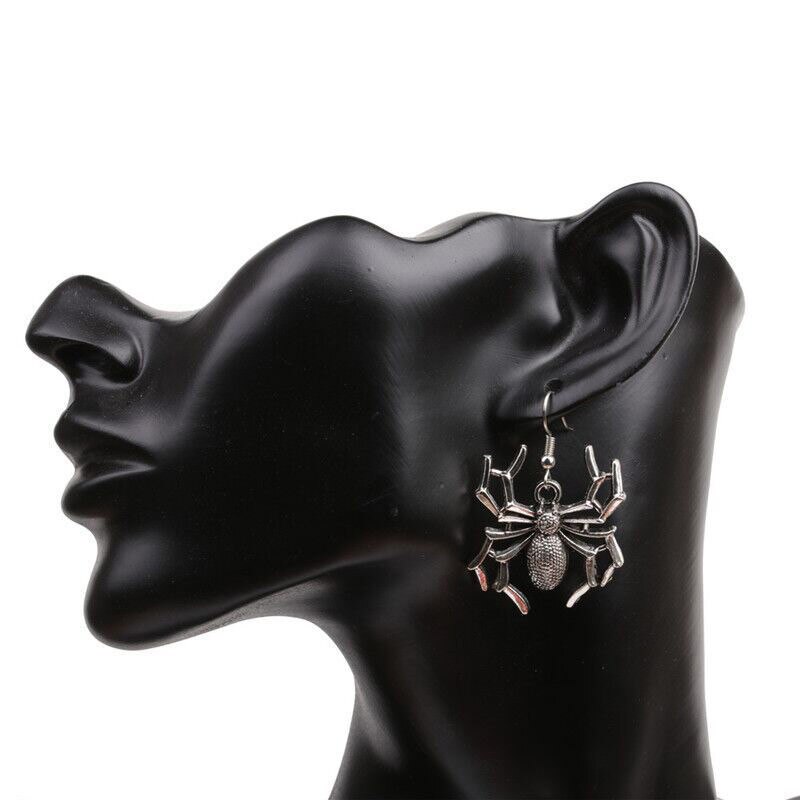 Pająk choker czarna aksamitna gotycka biżuteria sieć naszyjnik srebrny kolor sieć wiktoriańska biżuteria moda kobiety 1/zestaw kolczyk naszyjnik