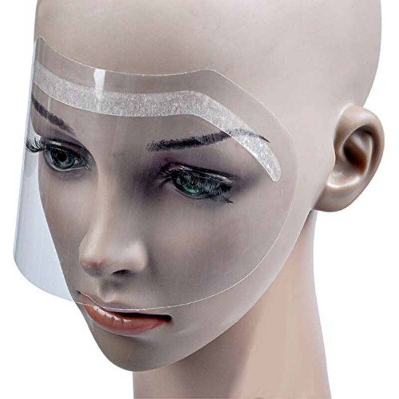 50 Stks/set Kapsalon Hairspray Maskers Snijden Coloring Gezicht Beschermen Kapper Benodigdheden Wegwerp Transparante Plastic Gezicht Shield