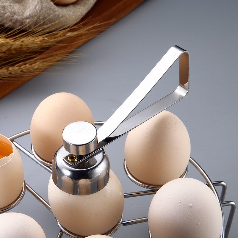 1pc køkken tilbehør gadgets rustfrit stål æg åbner metal æg saks kogt rå æg separator køkken værktøj sæt: Default Title