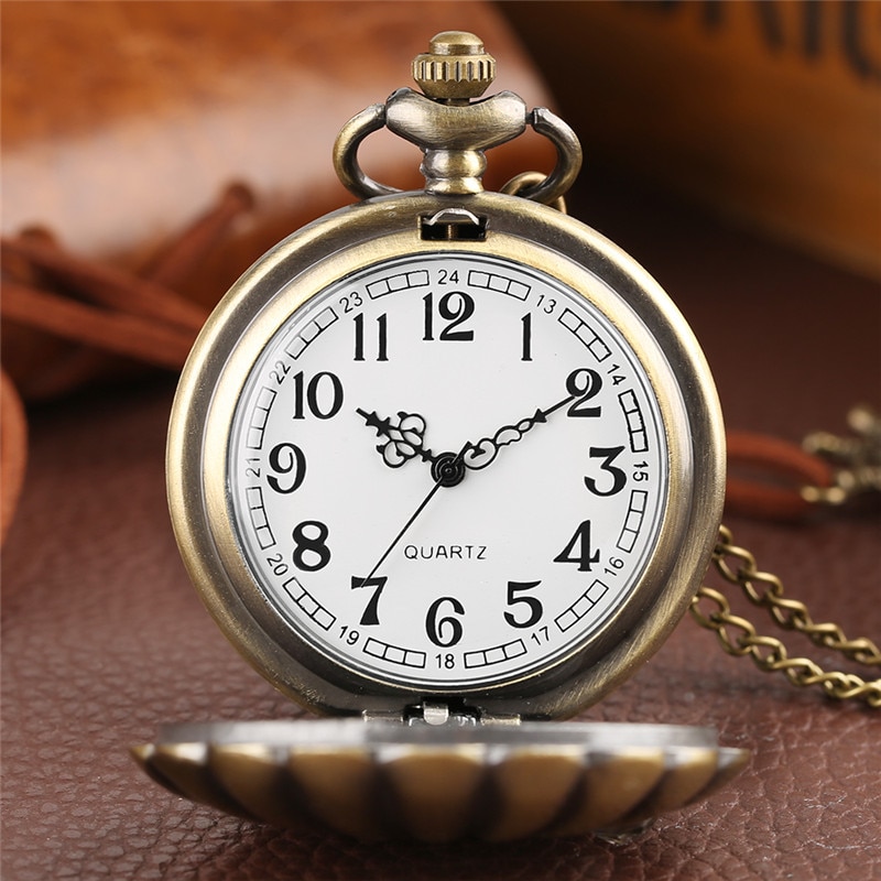 Meerjungfrau Hülse Taschenuhr Einzigartige Glänzend Metall Jakobsmuschel fallen Anhänger Halskette empfindlich Damen Uhr SchöNe für Mädchen Weihnachten