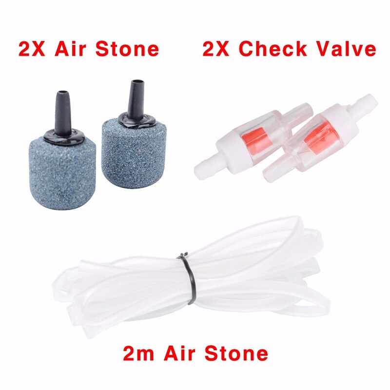 Aquarium luchtpomp aquarium mini stille compressor enkele dubbele uitlaat zuurstofpompen aquaria aquatische accessoires 220v 3w 5w: Accessoires / Ons stekker