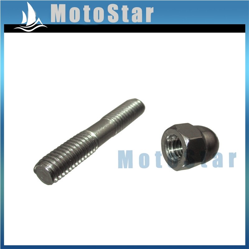 Goujon d&#39;échappement M6 x 35mm, écrou bombé pour Pit Dirt Bike, ATV Quad Go Kart