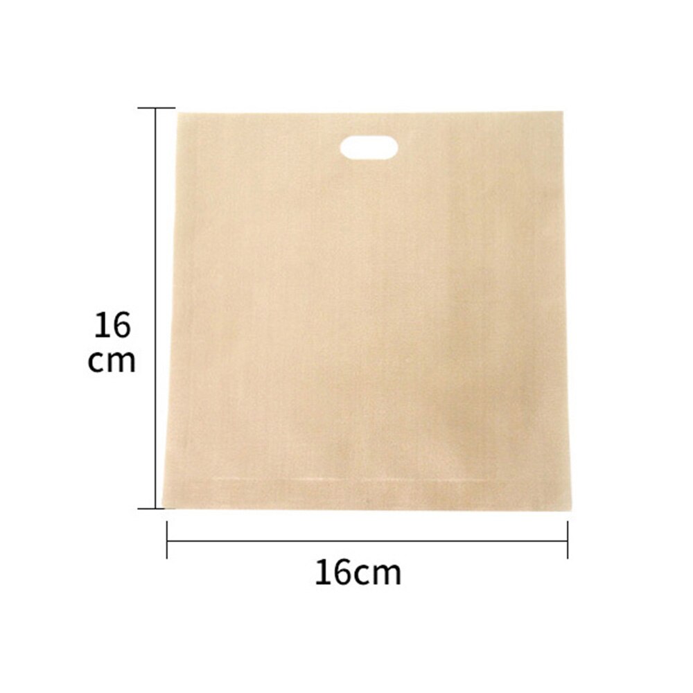 2 Pcs Reusable High Temperature Toast Bag Ptfe Fiberglass Toast Bag Toasted Sandwich Non-stick Baked Toast Bags Tools: 2pcs Small
