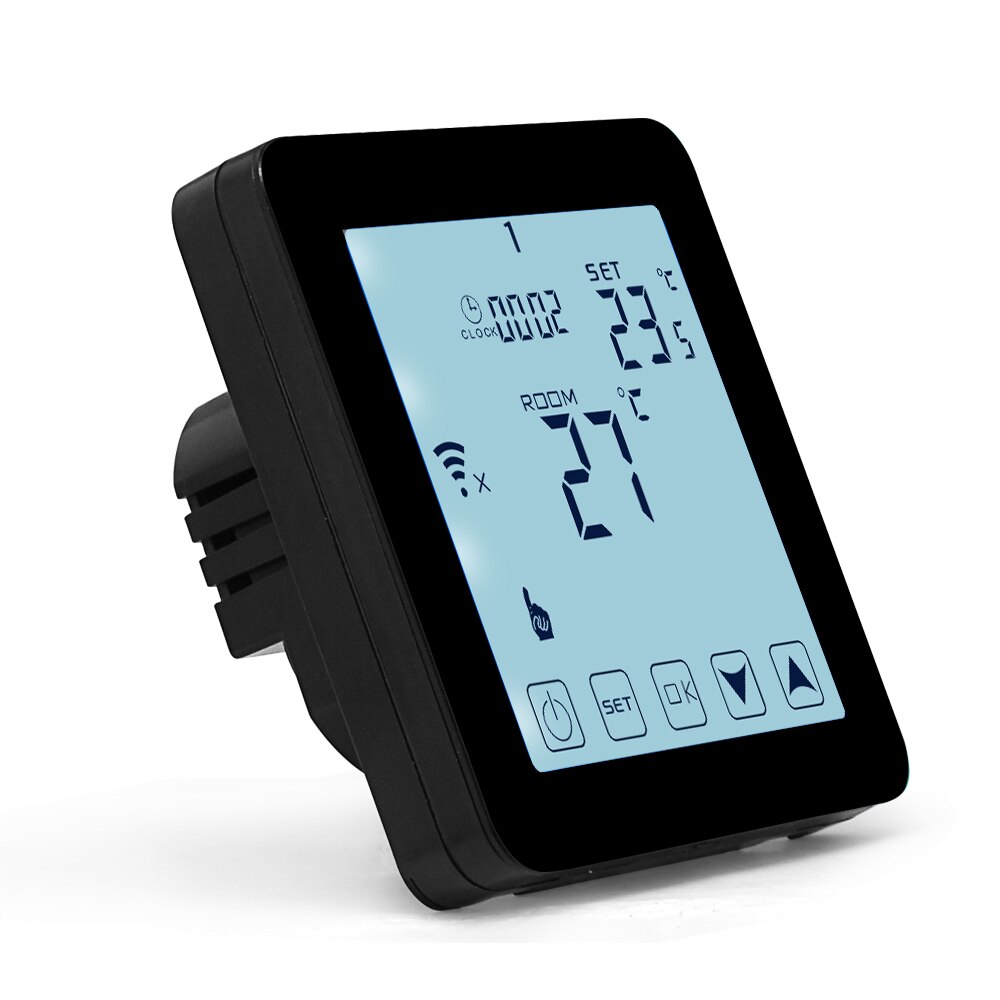 Termostato de calefacción por suelo eléctrico programable wifi con teléfono iso android control inteligente