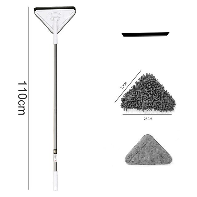 UNTIOR – brosse de salle de bain à Long manche, évolutive, éponge de remplacement, vadrouille, baignoire, carrelage, brosse de nettoyage de sol, outils de nettoyage de vitres en verre: BLEU CIEL