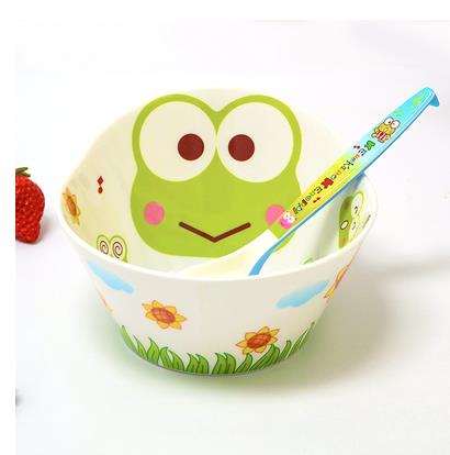 2pc/ sett baby tegneserie melamin boller og skje gutt anti-knuste matte fôringe produkter: 18