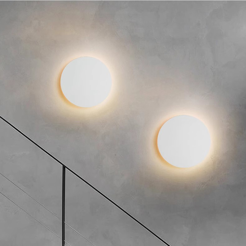 Moderne applique rotonde a portato in alluminio su e giù lampade da parete casa TV parete telecamera da letto comodino soggiorno applique da parete