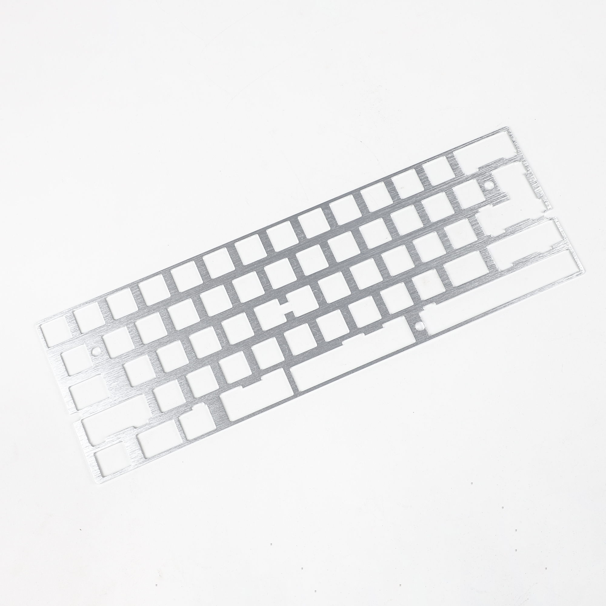 60% 61 64 Aluminum Steel Positioning Board Plate For DZ60 GH60 XD64 Bface YD64MQ DIY Mechanical Keyboard: Silver