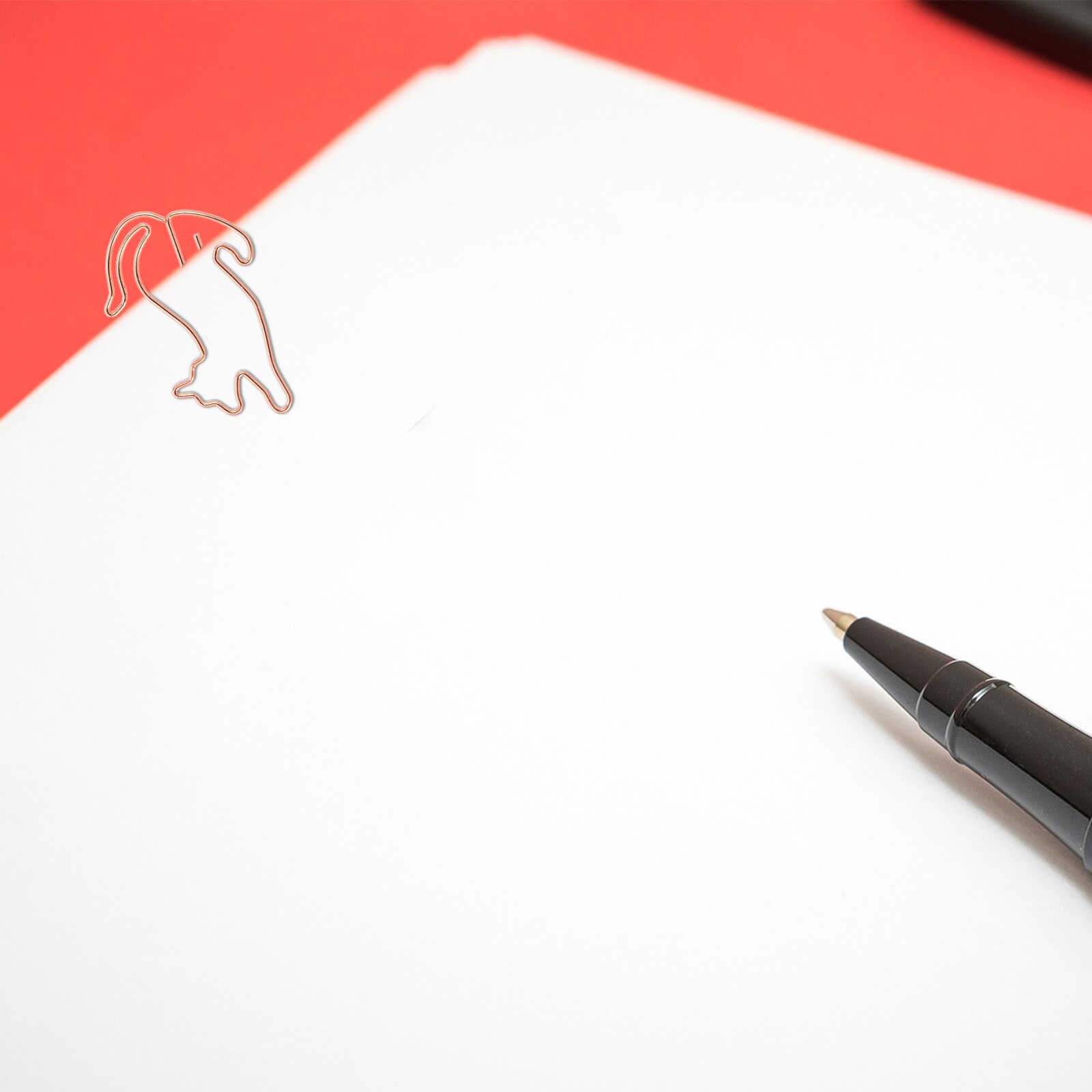 25pcs Golden Animal Shaped Paper Clips Office Student Clips