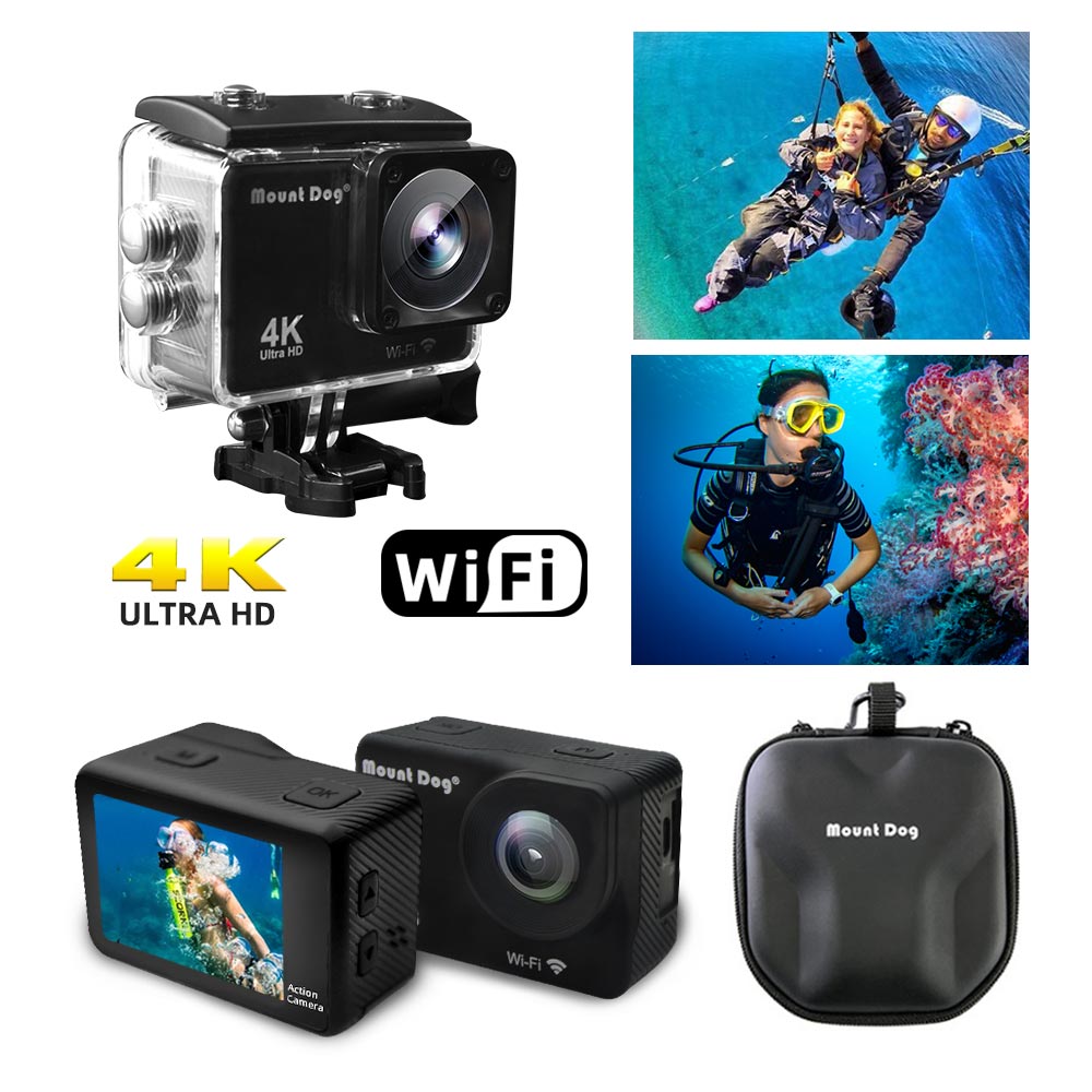 2.0"HD 4K Waterproof Sports Video Action Camera Camcorder 30fps 170 Degree WiFi Remote Control Video Recoder