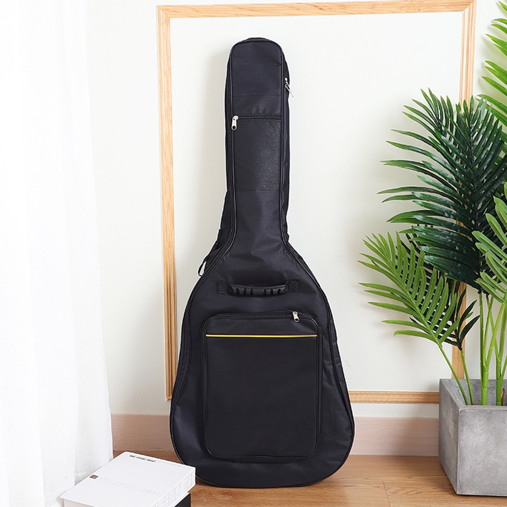 Mochila para guitarra de 41 pulgadas, bolsas impermeables, nailon Oxford con doble correa, funda acolchada para guitarra negra, mochilas para guitarras Gig Bas