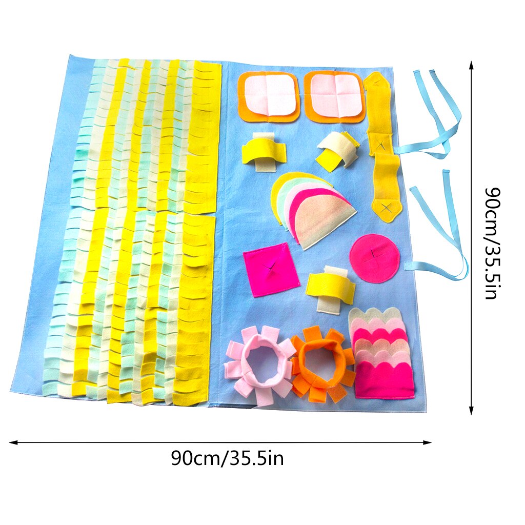 Dog Puzzle Toys Pet Snuffle Mat For Dogs Interactive Feed Game For Boredom Dog Treat Dispenser Indoor Outdoor Stress Relief: Blue
