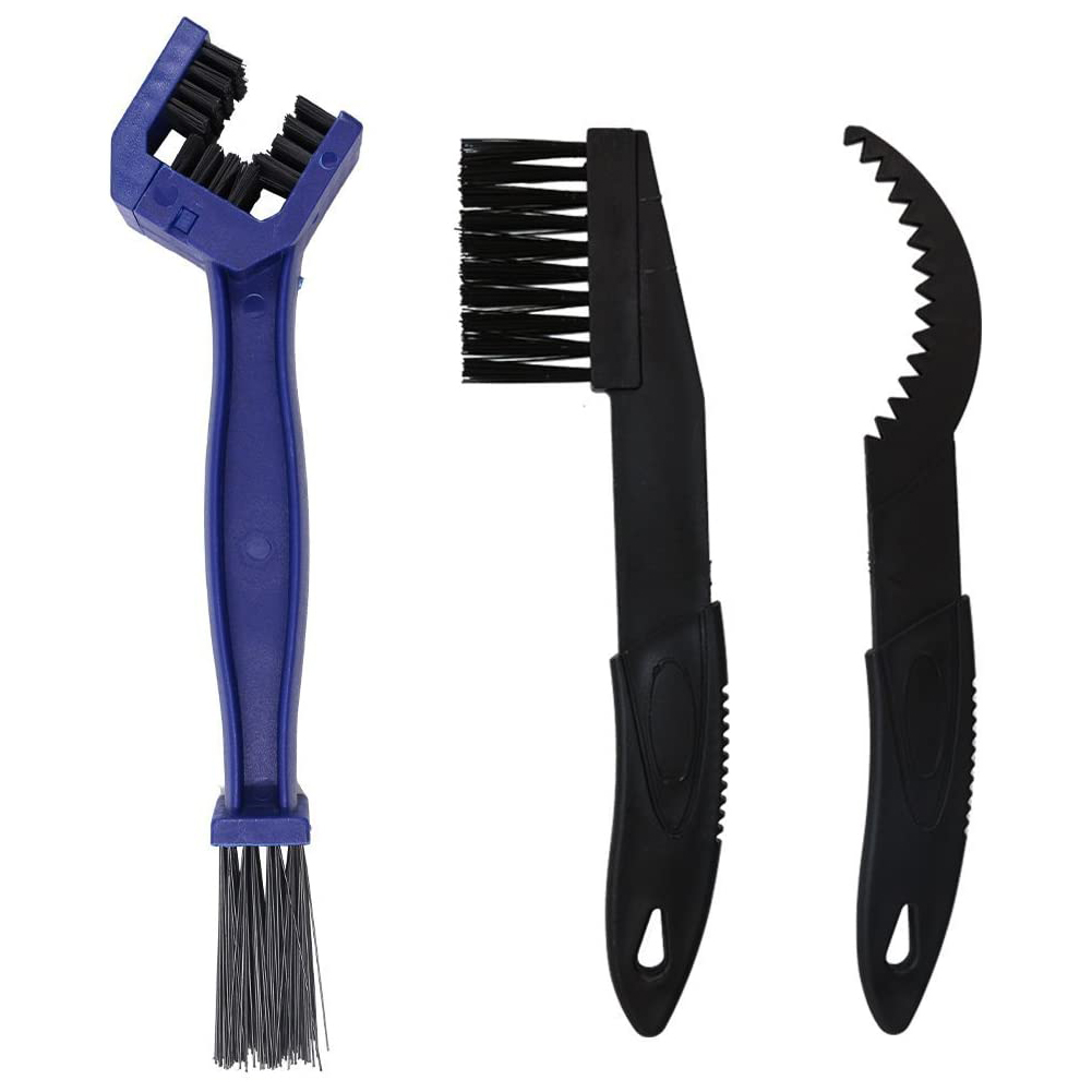Bicycle Cleaning Brush Bike Chain Tyre Wheel Wash Cleaner Set Bicycle Cleaning Kit Clean Brush Gear Grunge Brush Chain Scrubber: 3PCS C