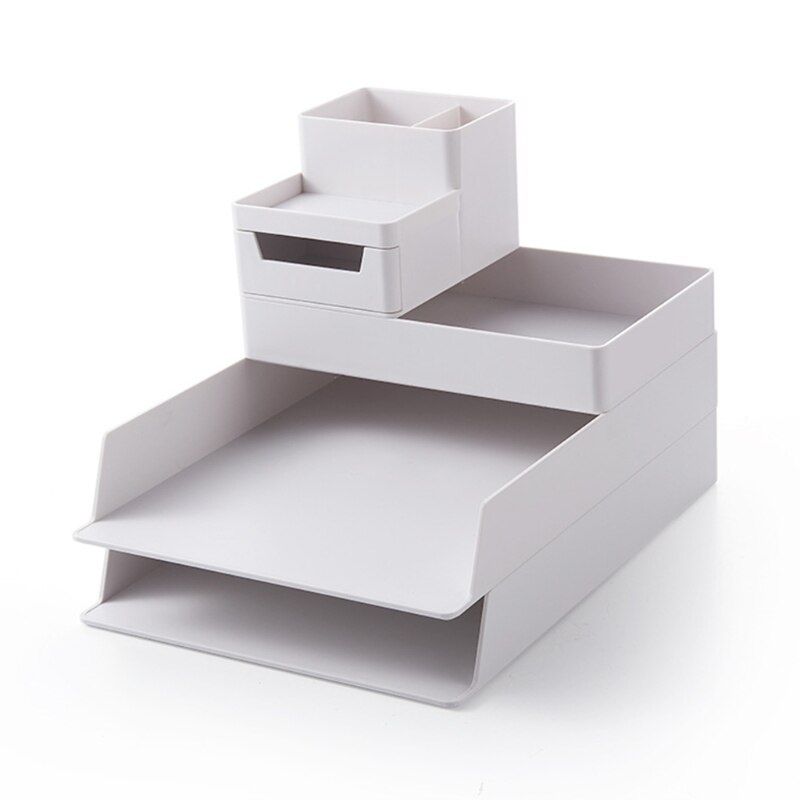 A4 Paper Organizer Document Plastic Case Table Desk Storage Superposition Holder